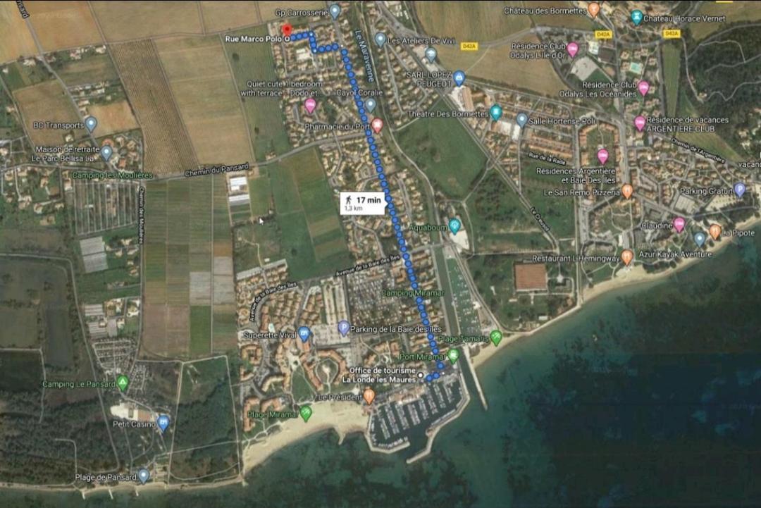Coquet studio avec belle terrasse Appartamento La Londe-les-Maures Esterno foto